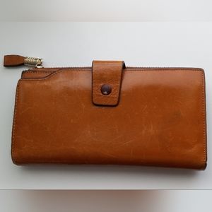 WAXED BROWN WALLET YALUXE